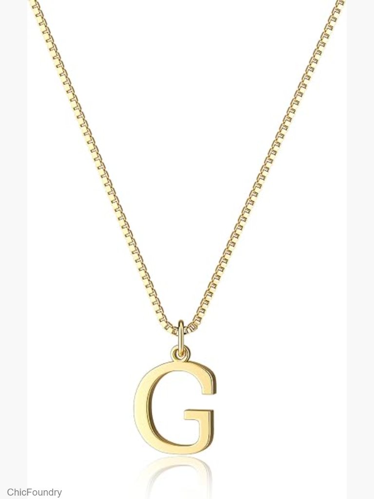 Dainty Gold Initial Pendant Necklace Layering Choker Trendy